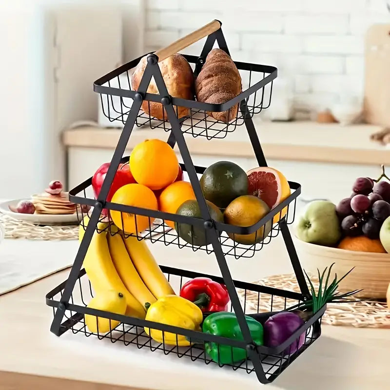 Frutify - Fruteira de Mesa Premium Aramado 2 ou 3 Andar