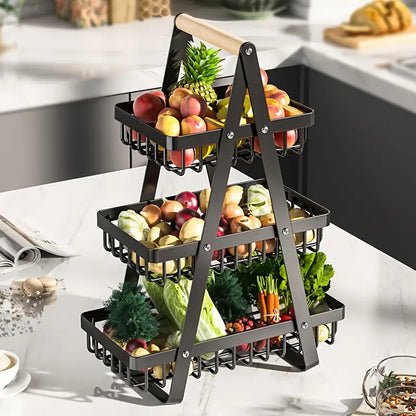 Frutify - Fruteira de Mesa Premium Aramado 2 ou 3 Andar