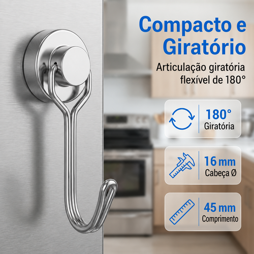 OrganizaMag™ – Gancho Magnético 180°