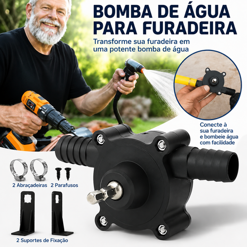 TurboFlux™ – Bomba Portátil para Furadeira