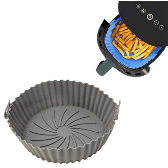 Kit 6 Forma de Silicone para Fritadeira Air Fryer com Alça Antiaderente