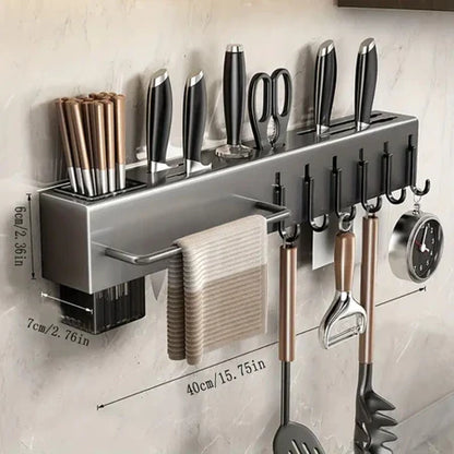 SuportFlex - Suporte de Ferro Para Armazenamento De Facas Ganchos Talheres Utensílios De Cozinha - Entrega Grátis