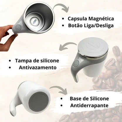 ShakeMix - Caneca Térmica Com Misturador De Bebidas Mixer - Entrega Grátis